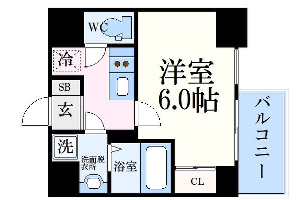 新開地駅 徒歩3分 6階の物件間取画像